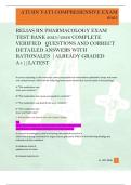 RELIAS RN PHARMACOLOGY EXAM  TEST BANK 2025&sol;2026 COMPLETE  VERIFIED   QUESTIONS AND CORRECT  DETAILED ANSWERS WITH  RATIONALES  &vert;ALREADY GRADED  A&plus;&vert;&vert;LATEST   