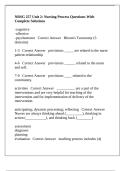 NRSG 257 Unit 2&colon; Nursing Process Questions With Complete Solutions