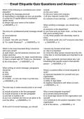 Email Etiquette Quiz Questions and Answers