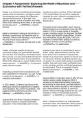 Chapter 1 Assignment&colon; Exploring the World of Business and Economics with Verified Answers