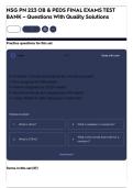 NSG PN 223 OB & PEDS FINAL EXAMS TEST BANK &ndash; Questions With Quality Solutions