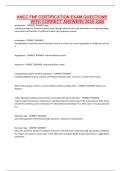 ANCC FNP CERTIFICATION EXAM QUESTIONS WITH CORRECT ANSWERS 2025-2026