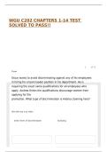 WGU C202 CHAPTERS 1-14 TEST SOLVED TO PASS&excl;&excl;
