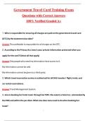 Government Travel Card Training Exam &lpar;Latest 2026&sol;2027 Update&rpar; Complete Questions and Guide Answers&comma; 100&percnt; Verified Graded A&plus;