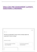WGU C202 PRE-ASSESSMENT &lpar;LATEST&rpar; QUESTIONS & ANSWERS&period;