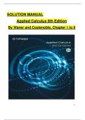 SOLUTION MANUAL  Applied Calculus 8th Edition  By Waner and Costenoble&comma; Chapter 1 to 9