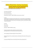 ANCC PRACTICE  Practice Test Study Guide Newest Actual Questions & Answers &lpar;A&plus; Guide Solutions&period;