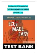 TEST BANK ecgs made easy 6th edition by barbara aehlert  hapter 1 - 10