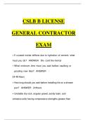 CSLB B LICENSE GENERAL CONTRACTOR EXAM QUESTIONS AND 100&percnt; CORRECT ANSWERS &lpar;2025&sol;2026&rpar;
