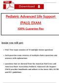 Pediatric Advanced Life Support &lpar;PALS&rpar; Exam 1 &ndash; Questions and Answers&comma; 100&percnt; Pass Guarantee Latest 2025&sol;2026