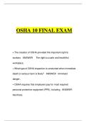 OSHA-10 Final Exam &lpar;2025&rpar; QUESTIONS AND ALL CORRECT ANSWERS 100&percnt; SOLVED AND GUARANTEED SUCCESS&excl;&excl;