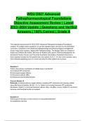 WGU D027 Advanced Pathopharmacological Foundations Objective Assessment Review &vert; Latest 2023&ndash;2024 Update &vert; Questions and Verified Answers &vert; 100&percnt; Correct &vert; Grade A