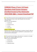 COMSAE Phase 2 Form 112 Exam  Questions And Correct Answers  &lpar;Verified Answers&rpar; Plus Rationales  2025&sol;2026 Q&A &vert; Instant Download Pdf