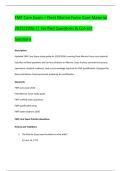 FMF Core Exam &ndash; Fleet Marine Force Core Material  2025&sol;2026 &vert;&vert; Verified Questions & Correct  Solutions 