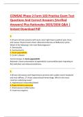 COMSAE Phase 2 Form 103 Practice Exam Test  Questions And Correct Answers &lpar;Verified  Answers&rpar; Plus Rationales 2025&sol;2026 Q&A &vert;  Instant Download Pdf