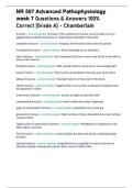 NR 507 Advanced Pathophysiology week 7 Questions & Answers 100&percnt; Correct &lbrack;Grade A&rsqb; - ChamberlainNR 507 Advanced Pathophysiology week 7 Questions & Answers 100&percnt; Correct &lbrack;Grade A&rsqb; - Chamberlain