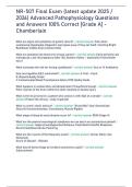NR-507 Final Exam &lpar;latest update 2025 &sol; 2026&rpar; Advanced Pathophysiology Questions and Answers 100&percnt; Correct &lbrack;Grade A&rsqb; - Chamberlain