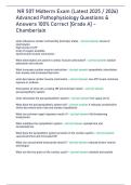  NR 507 Midterm Exam &lpar;Latest 2025 &sol; 2026&rpar; Advanced Pathophysiology Questions & Answers 100&percnt; Correct &lbrack;Grade A&rsqb; - Chamberlain