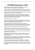 ATI CMS Nursing Exam 1 2024 