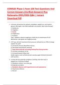 COMSAE Phase 1 Form 104 Test Questions And  Correct Answers &lpar;Verified Answers&rpar; Plus  Rationales 2025&sol;2026 Q&A &vert; Instant  Download Pdf 