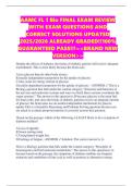 AAMC FL 1 Bio FINAL EXAM REVIEW WITH EXAM QUESTIONS AND CORRECT SOLUTIONS UPDATED 2025&sol;2026 ALREADY GRADED&excl;&excl;100&percnt; GUARANTEED PASS&excl;&excl;&excl;<<BRAND NEW VERSION>>