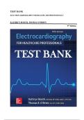 Test Bank for Electrocardiography for Healthcare Professionals&comma; 5th Edition by Kathryn A&period; Booth & Thomas Edward O'Brien&period; Updated exam prep with practice questions and answers&period;