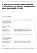 BCMAP Monitor Certification Exam Overview EXAM Questions and Answers &lpar;Verified Answers&rpar; &lpar;Latest Update 2025&rpar; UPDATE&excl;&excl;
