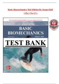 Full Test Bank &ndash; Basic Biomechanics&comma; 9th Edition by Susan Hall