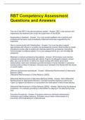 RBT Competency Assessment Questions and Answers