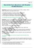 End-of-Life Care Questions with Detailed  Verified Answers