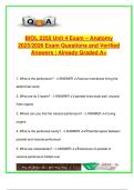 BIOL 2255 Unit 4 Exam &ndash; 250&plus; Questions with Verified A&plus; Answers &vert; Abdominal Cavity&comma; Pelvic Floor&comma; GI Tract&comma; Reproductive & Urinary Systems &vert; Human Anatomy