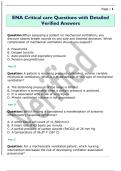 ENA Critical care Questions with Detailed  Verified Answers