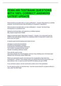 FEMA 480 TESTBANK QUESTIONS WITH 100&percnt; CORRECT ANSWERS LATEST UPDATE