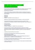 CDR- RD Practice Test 1 with Complete Solutions