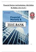 Full Test Bank &ndash; Financial Markets and Institutions&comma; 14th Edition by Madura&comma; Chapters 1&ndash;27
