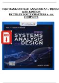 Test Bank &ndash; Systems Analysis and Design&comma; 12th Edition&comma; Tilley & Scott &ndash; Complete Exam Preparation Material