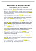 Cisco ICS 700-150 Exam Questions With Correct 100- Verified Answers