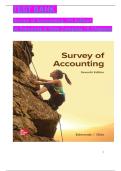Test Bank for Survey of Accounting 7th Edition by Christopher T&period; Edmonds &vert; Verified Exam Questions & MCQs &vert; A&plus; Grades