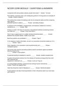 NCCER CORE MODULE 1 QUESTIONS & ANSWERS