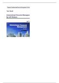 Solution Manual for International Financial Management 14th Edition by Jeff Madura &comma; ISBN&colon; 9780357130544 &vert;All Chapters Verified&vert; Guide A&plus;