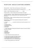 NCCER CORE - MODULE 5 QUESTIONS & ANSWERS