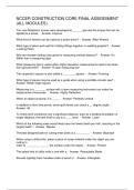 NCCER CONSTRUCTION CORE FINAL ASSESSMENT &lpar;ALL MODULES&rpar;