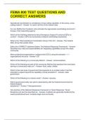 FEMA 800 TEST QUESTIONS AND CORRECT ANSWERS