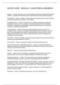 NCCER CORE - MODULE 1 QUESTIONS & ANSWERS