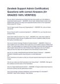 Zendesk Support Admin Certification&vert; Questions with correct Answers &lpar;A&plus; GRADED 100&percnt; VERIFIED&rpar; 2025&sol;2026