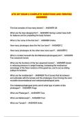 ATR 257 EXAM 2 COMPLETE QUESTIONS AND VERIFIED ANSWERS