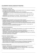 Klassieke Sociologische Teksten - college aantekeningen - SOBA104B