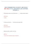 ADULT RESIDENTIAL FACILITY &lpar;ARF&rpar; EXAM 2025 -2026 ACTUAL QUESTIONS AND ANSWERS GRADED A&plus; 