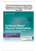 Evidence-Based Physical Examination &ndash; Test Bank &lpar;2nd Edition&comma; Best Practices for Health and Well-Being Assessment&rpar;