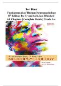 Fundamentals of Human Neuropsychology &ndash; 8th Edition &lpar;Bryan Kolb&rpar;&comma; Complete Test Bank with Answers